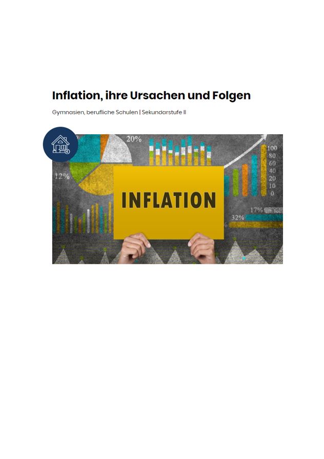 Unterrichtsmaterial Inflation, ihre Ursachen und Folgen